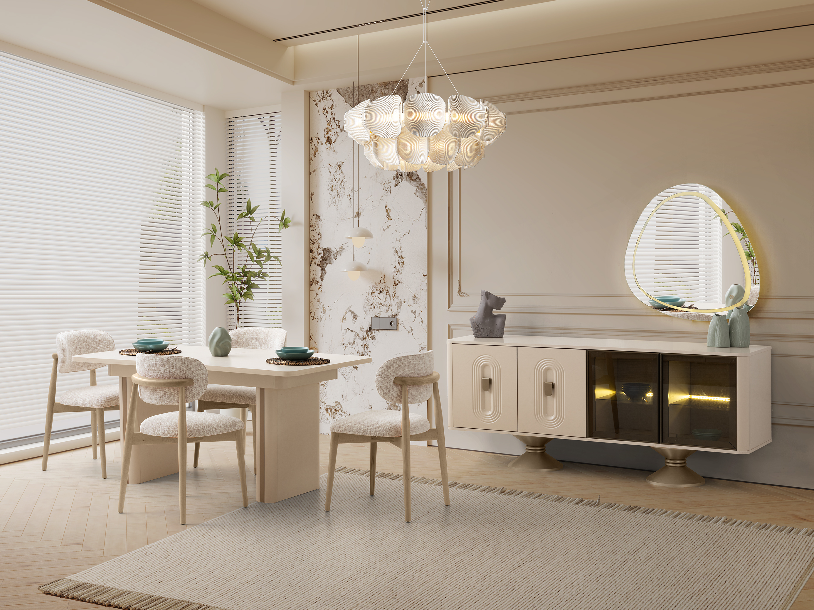 LUZZİ YEMEK ODASI (%100 mdf)